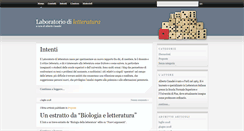 Desktop Screenshot of laboratoriodiletteratura.it